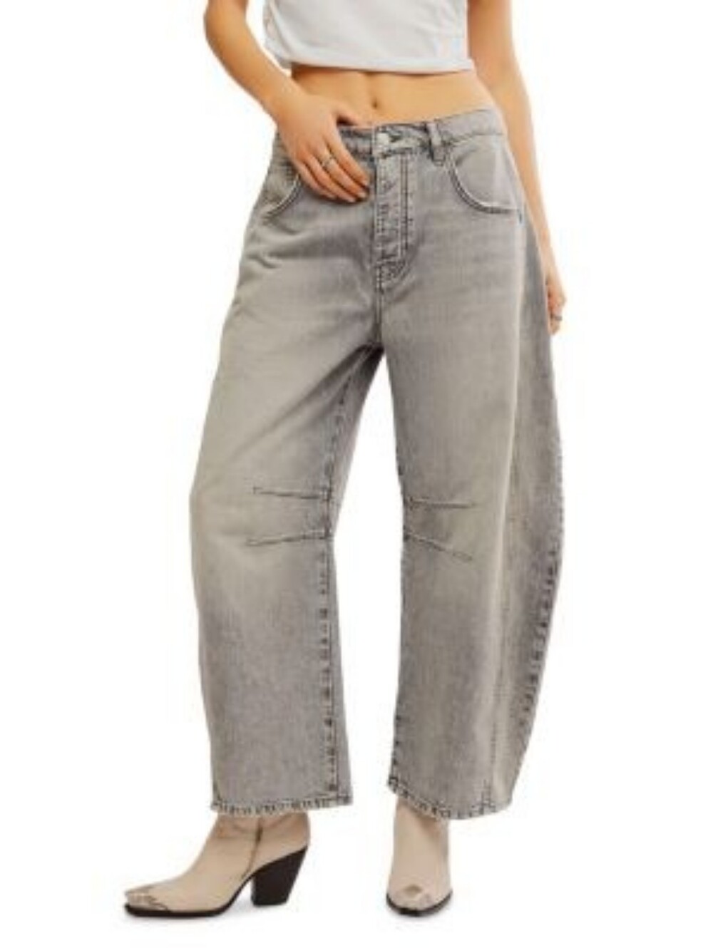 Free People Barrel Leg Jeans